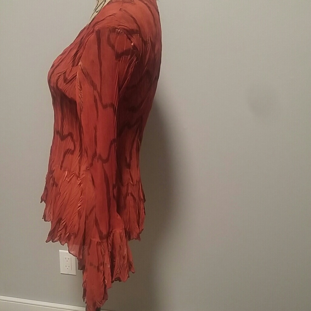Beautiful top w fun bell sleeve top - Picture 2 of 9